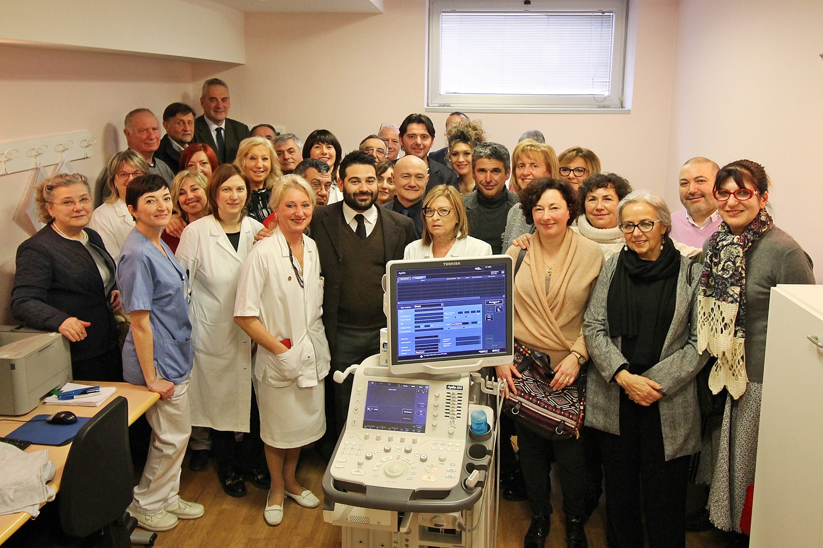 The inauguration of the new ultrasound machine attended by ICEL's President Andrea Babini and Vice President Lorenzo Ponseggi